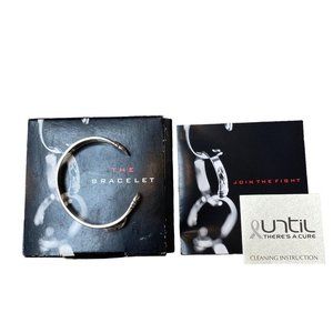 Vtg Until Theres A Cure Cuff Bracelet Made In Italy Size Small The Body Shop